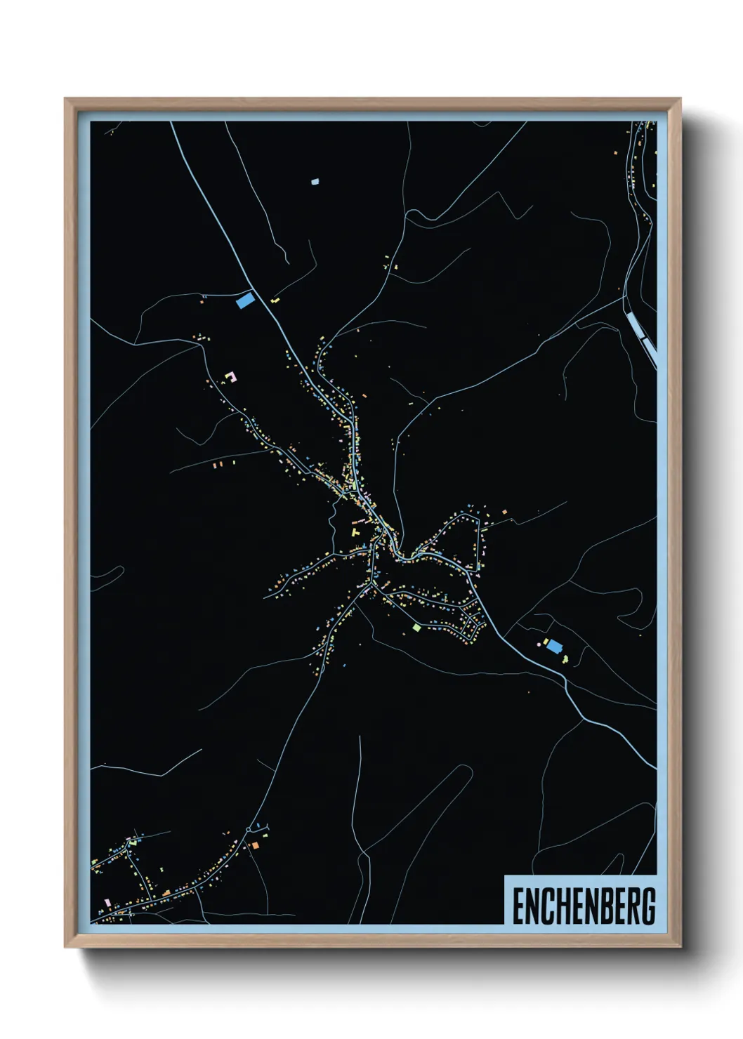 Une affiche de carte sur Enchenberg