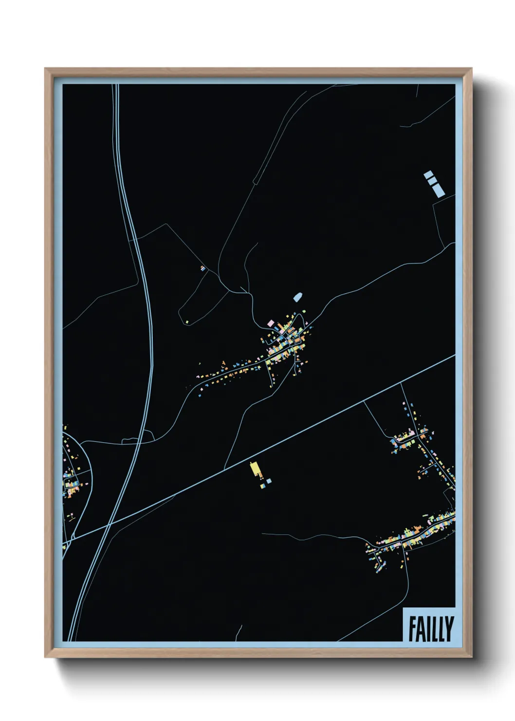 Une affiche de carte sur Failly