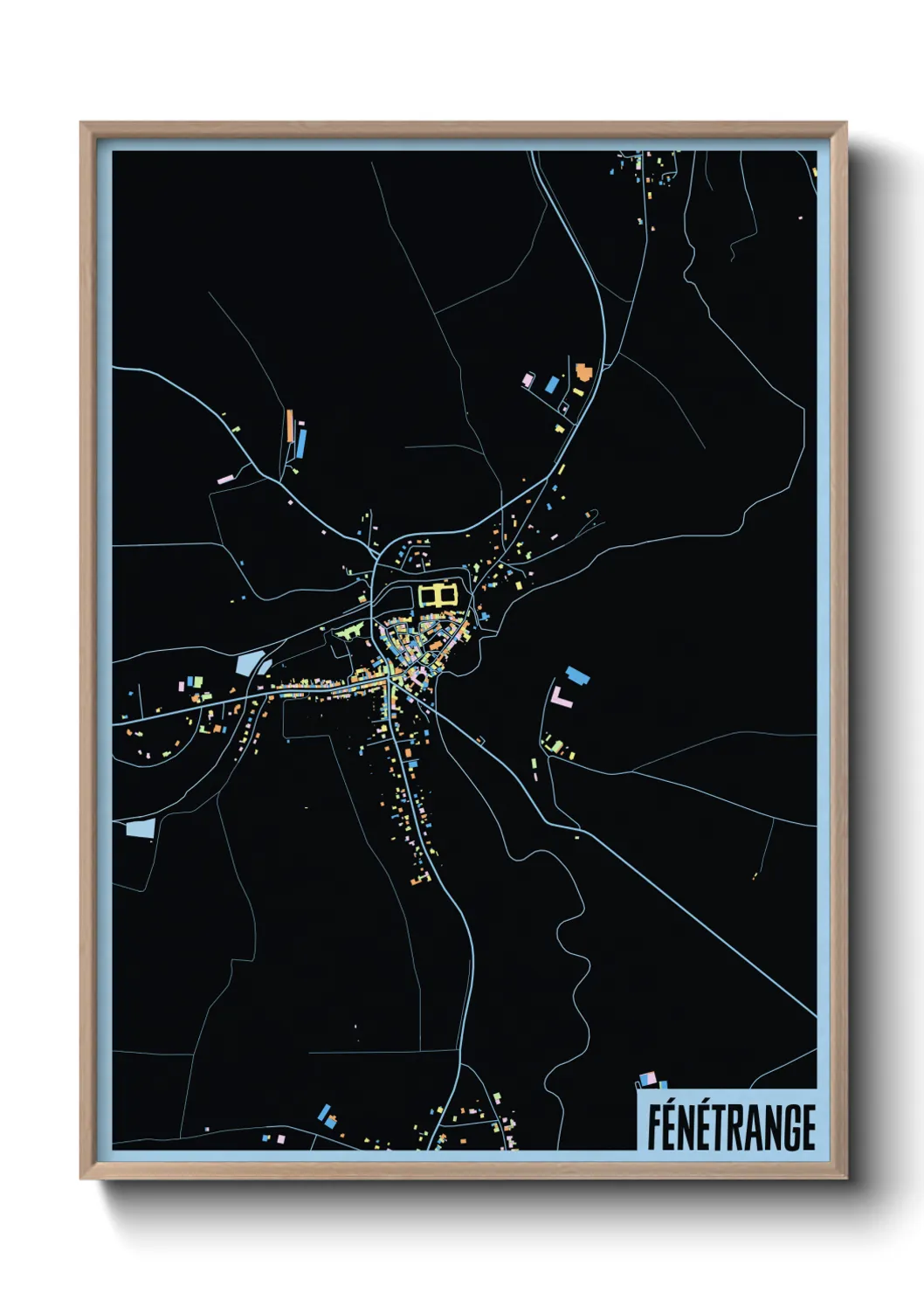 Une affiche de carte sur Fénétrange