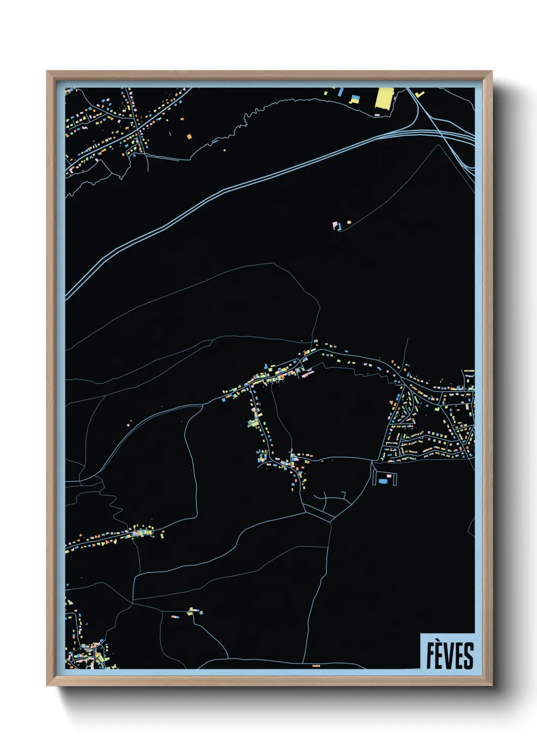 Une affiche de carte sur Fèves