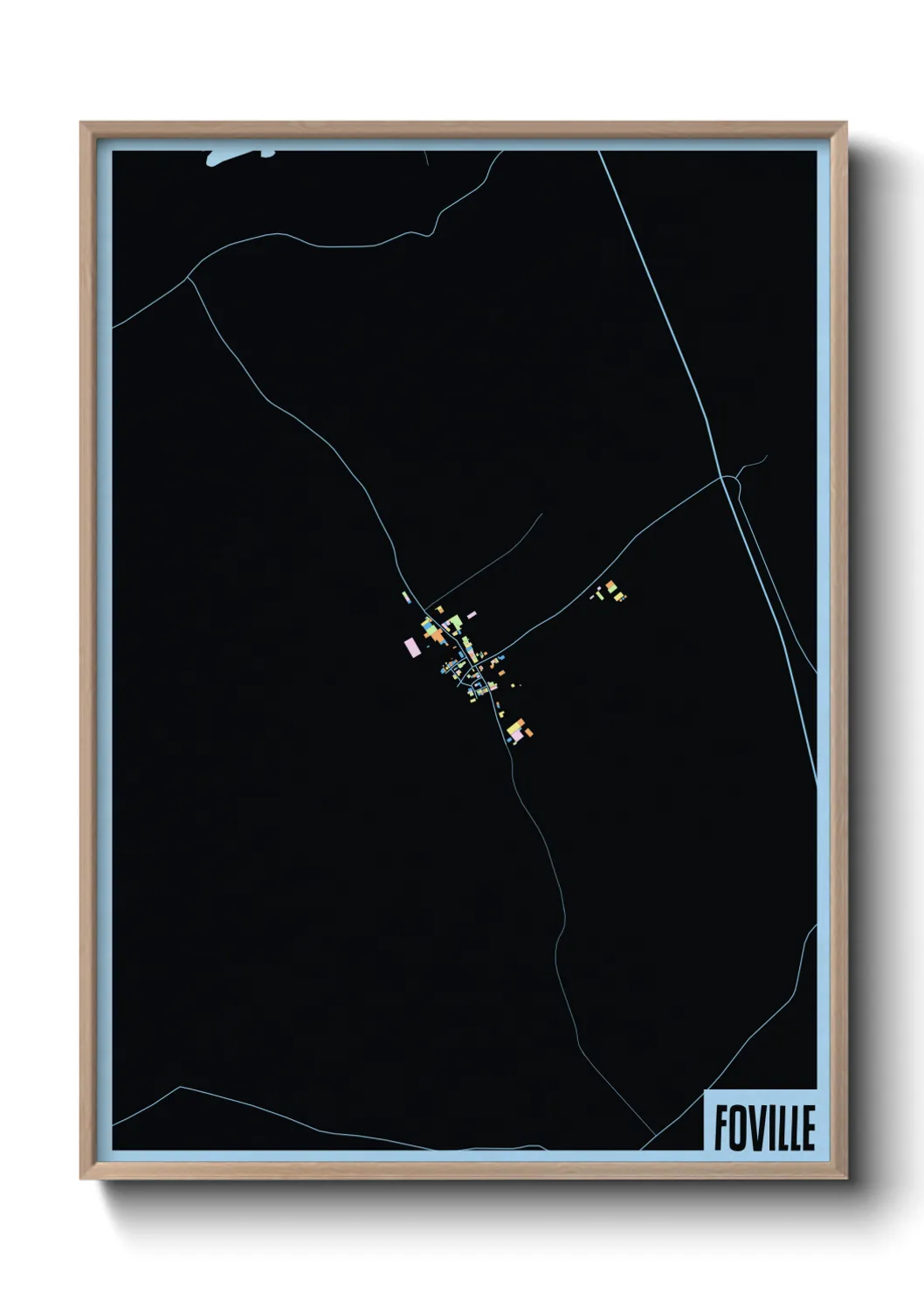 Une affiche de carte sur Foville