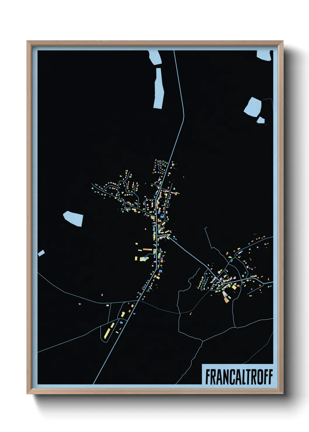 Une affiche de carte sur Francaltroff