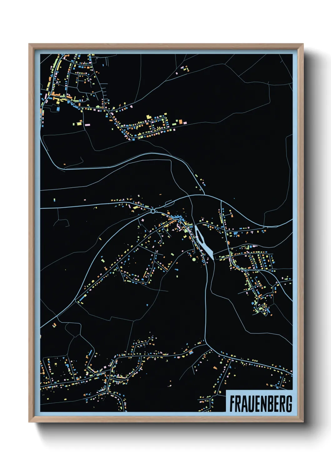 Une affiche de carte sur Frauenberg