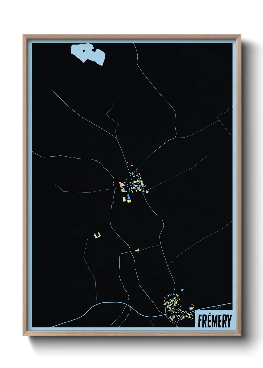 Une affiche de carte sur Frémery