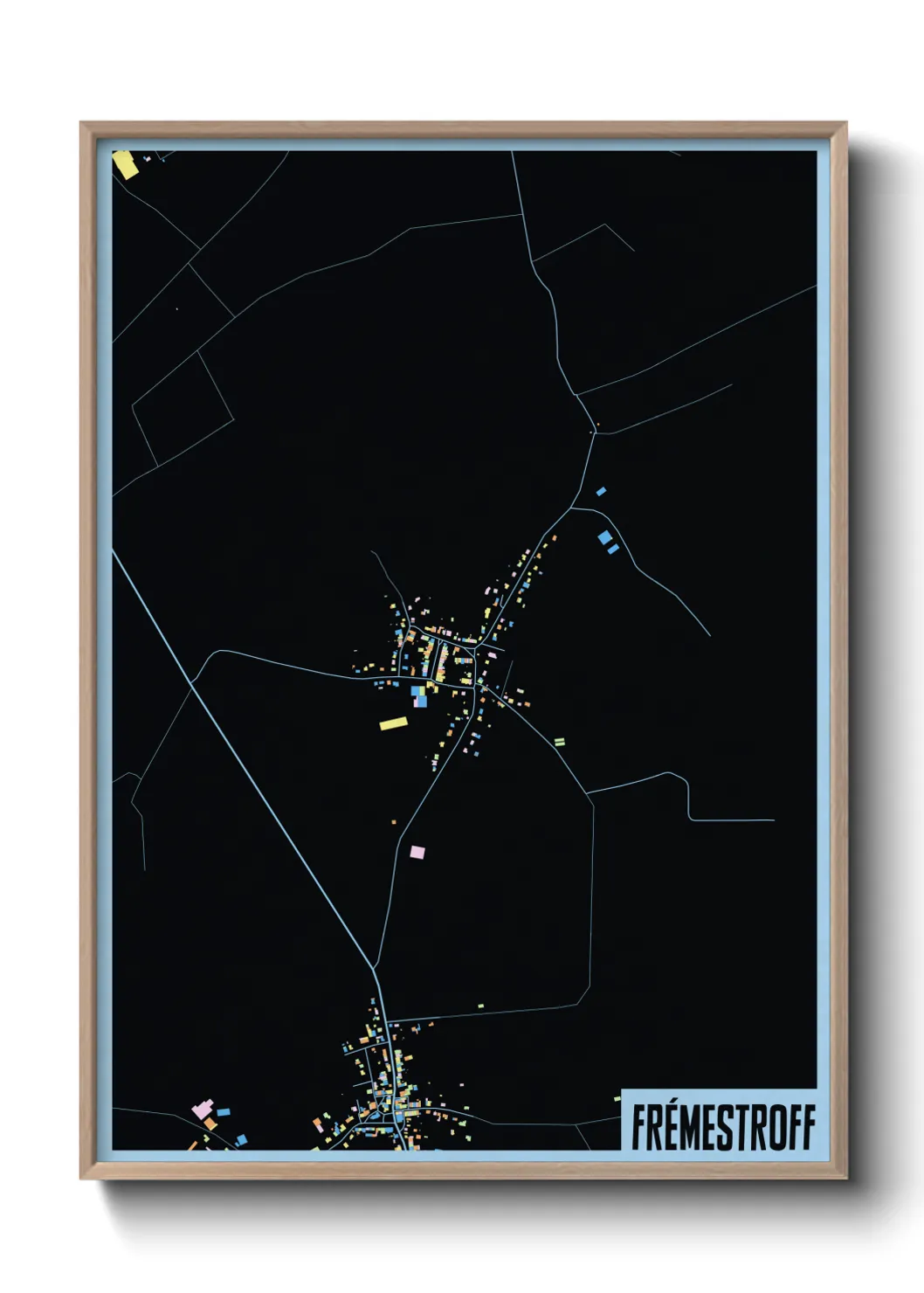 Une affiche de carte sur Frémestroff