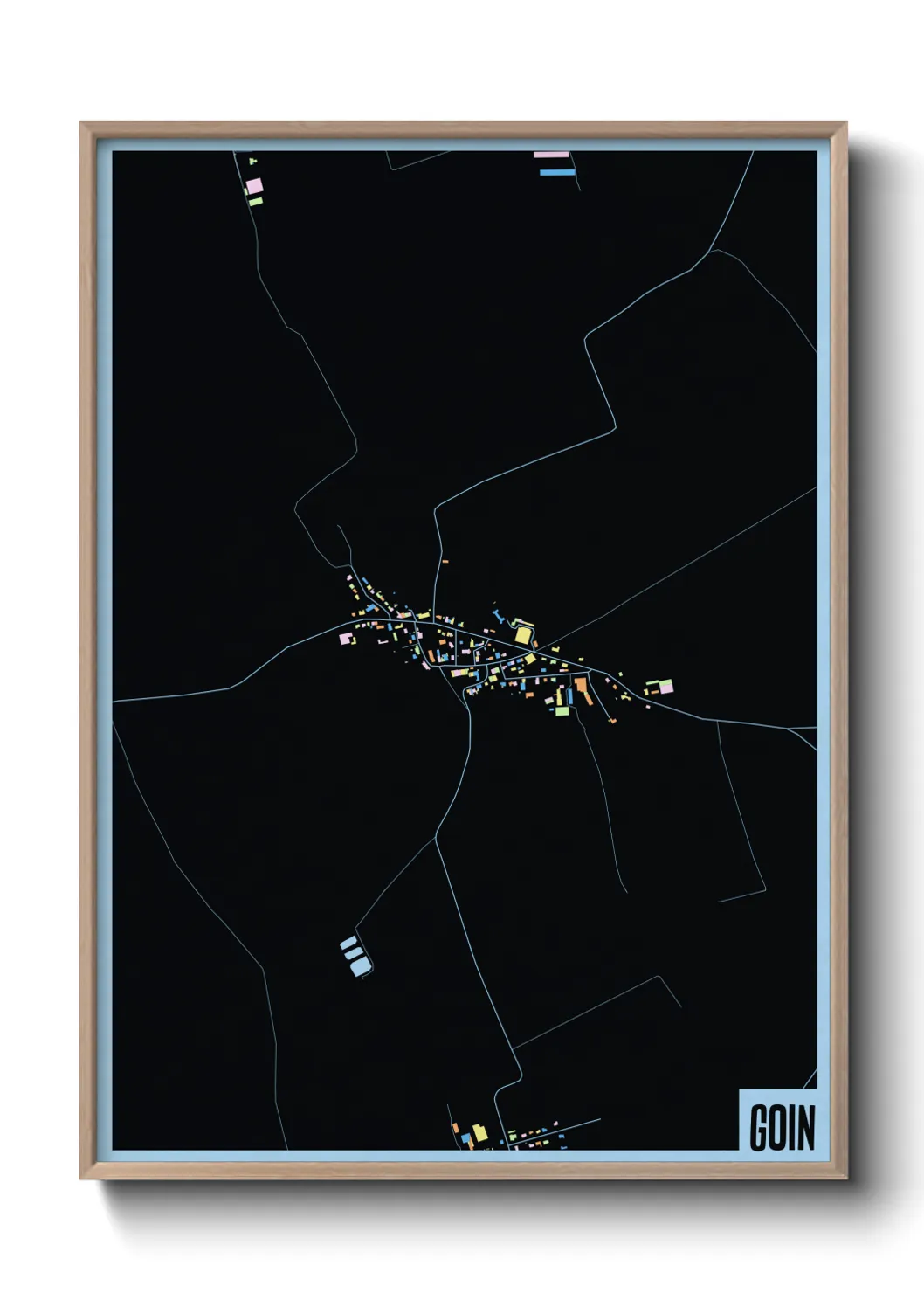 Une affiche de carte sur Goin