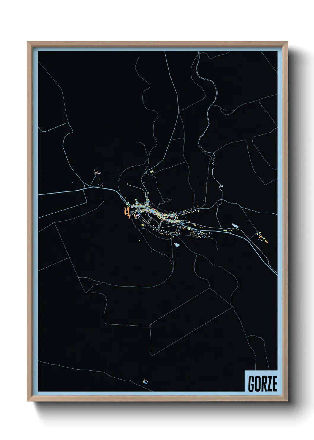 Une affiche de carte sur Gorze