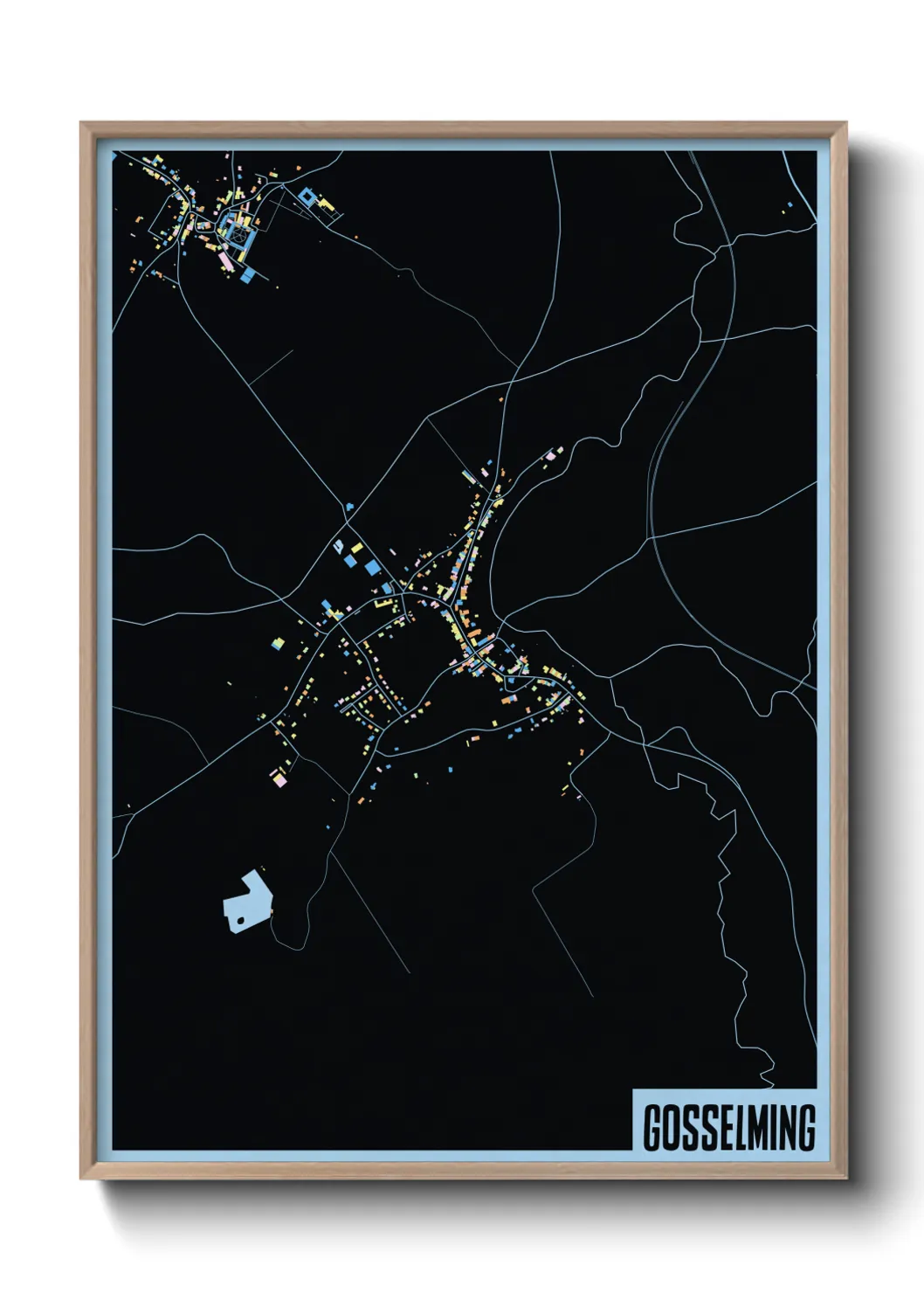 Une affiche de carte sur Gosselming