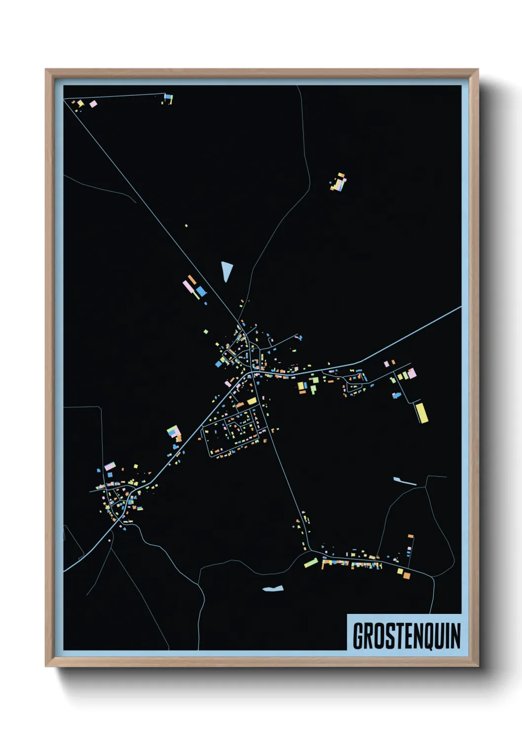 Une affiche de carte sur Grostenquin