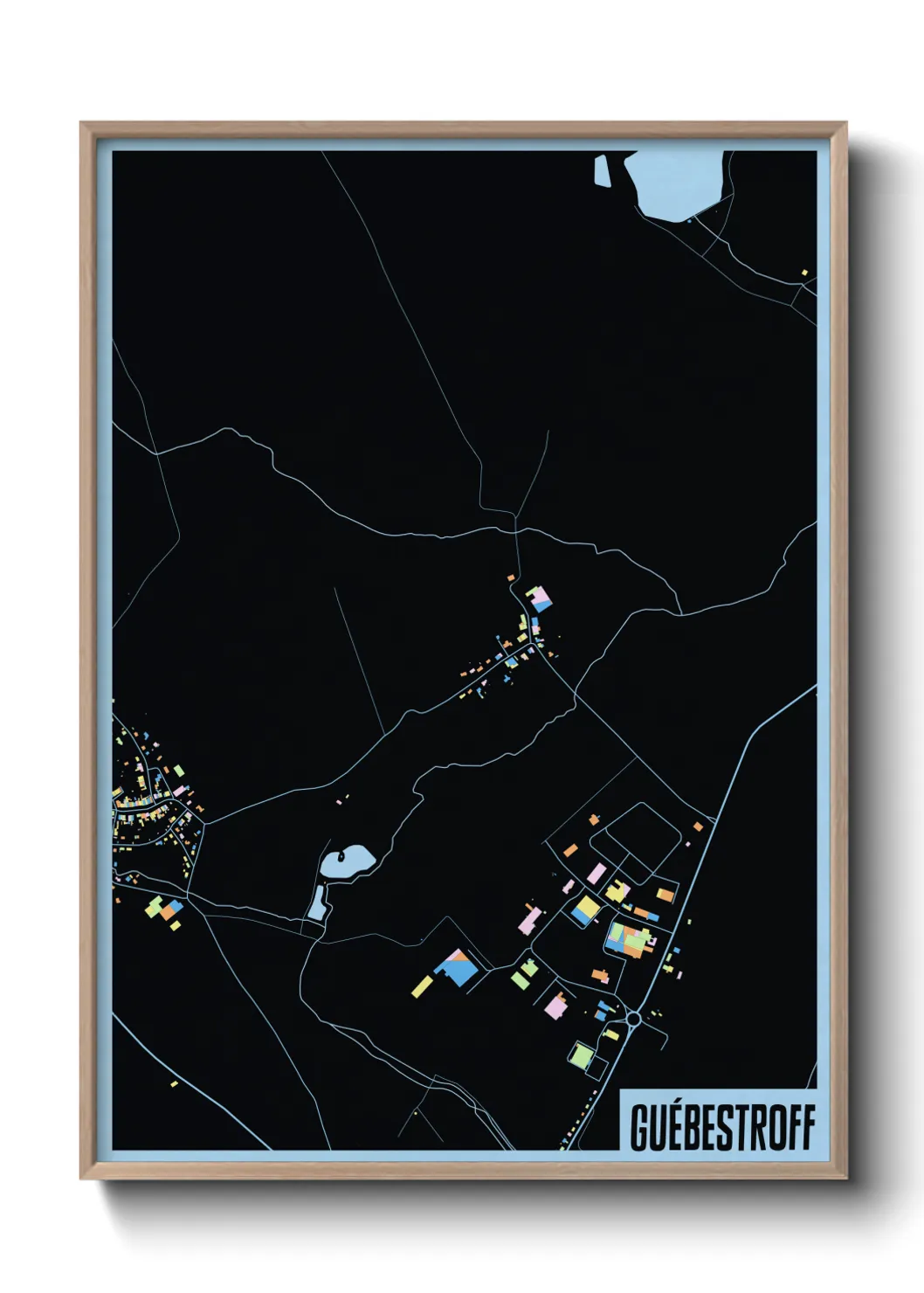 Une affiche de carte sur Guébestroff