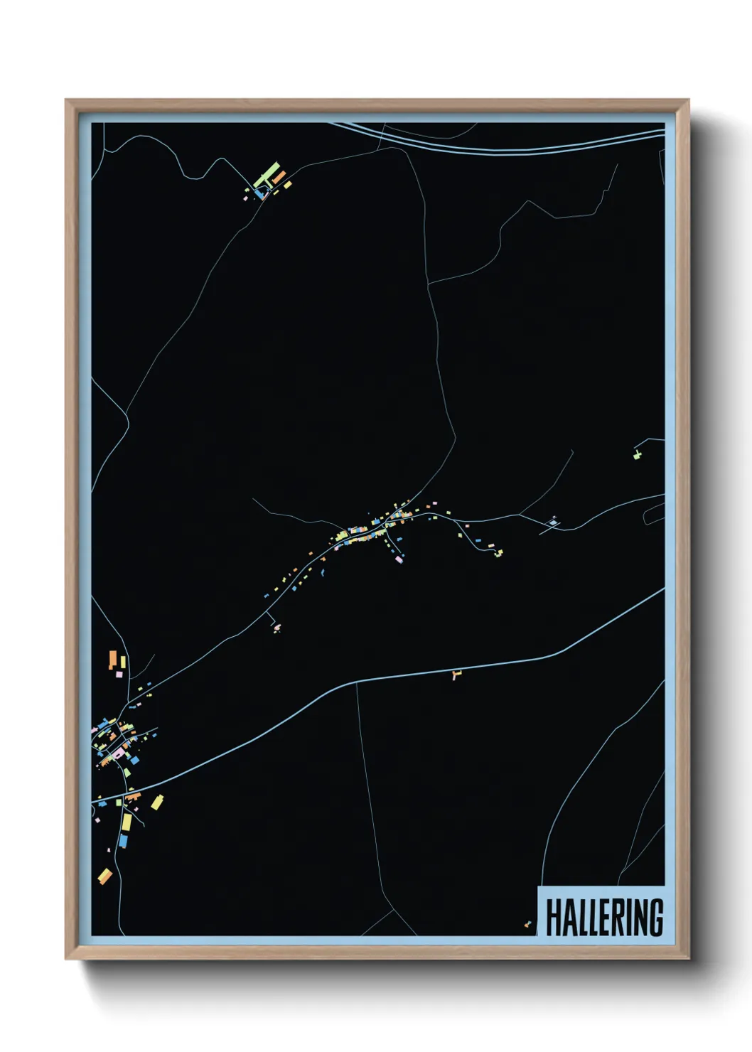 Une affiche de carte sur Hallering