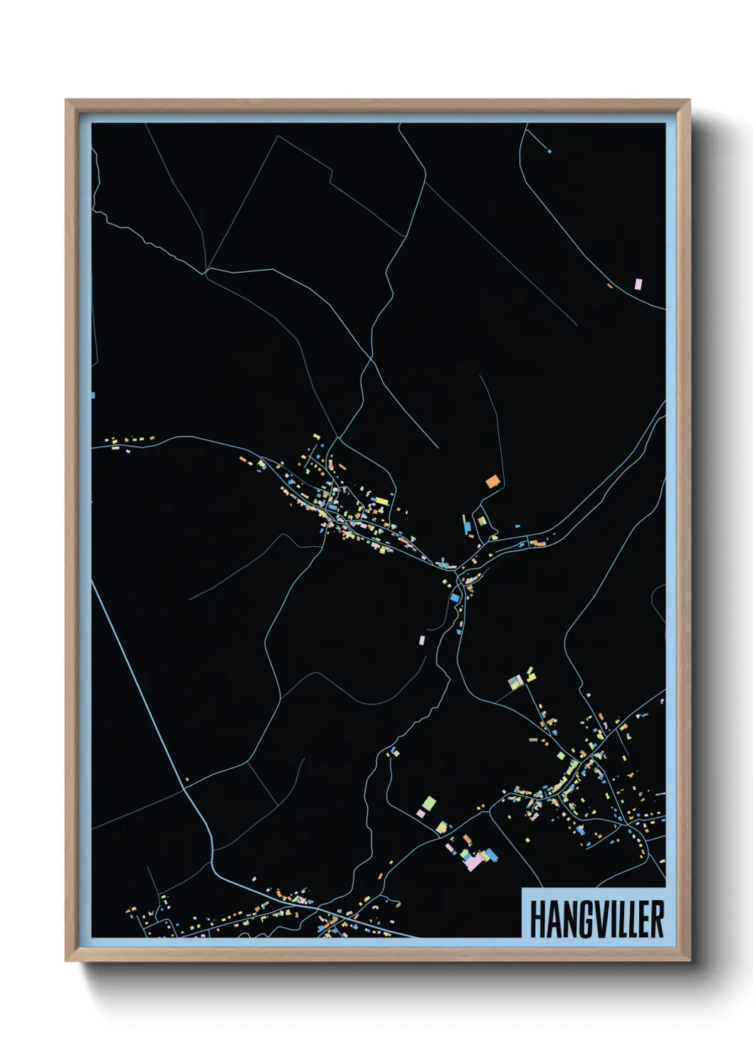 Une affiche de carte sur Hangviller