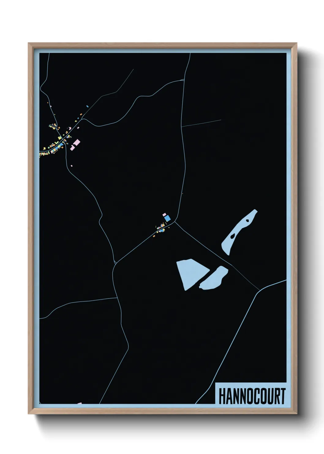 Une affiche de carte sur Hannocourt