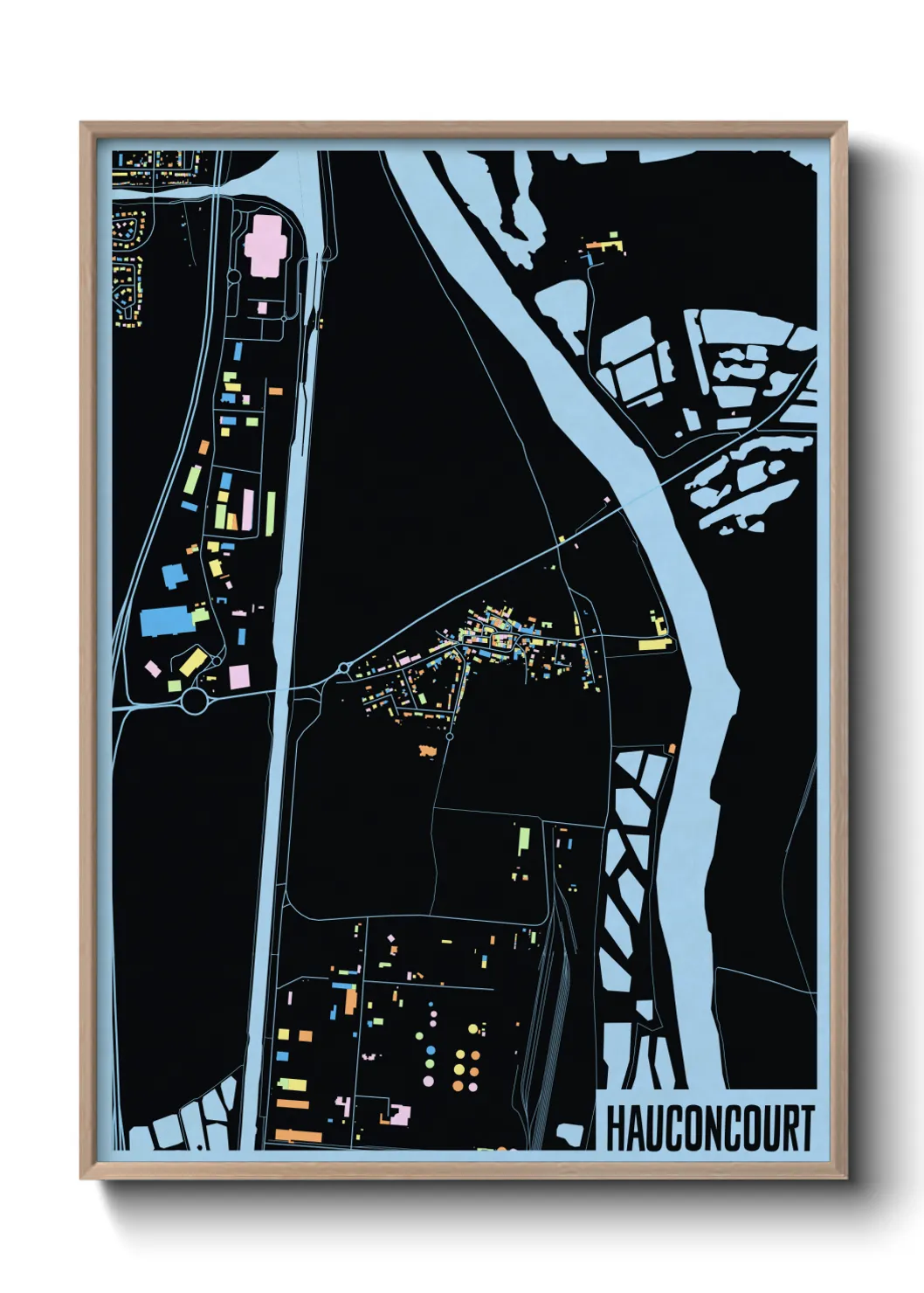 Une affiche de carte sur Hauconcourt