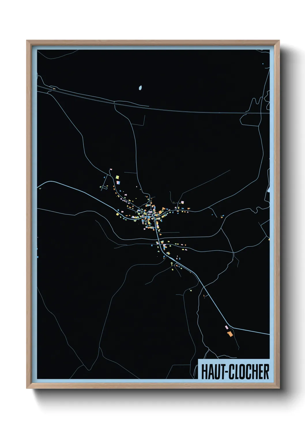 Une affiche de carte sur Haut-Clocher