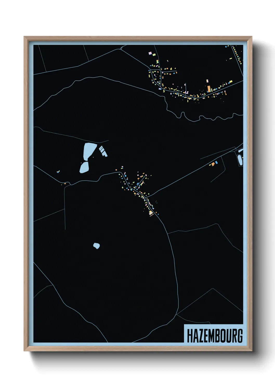 Une affiche de carte sur Hazembourg