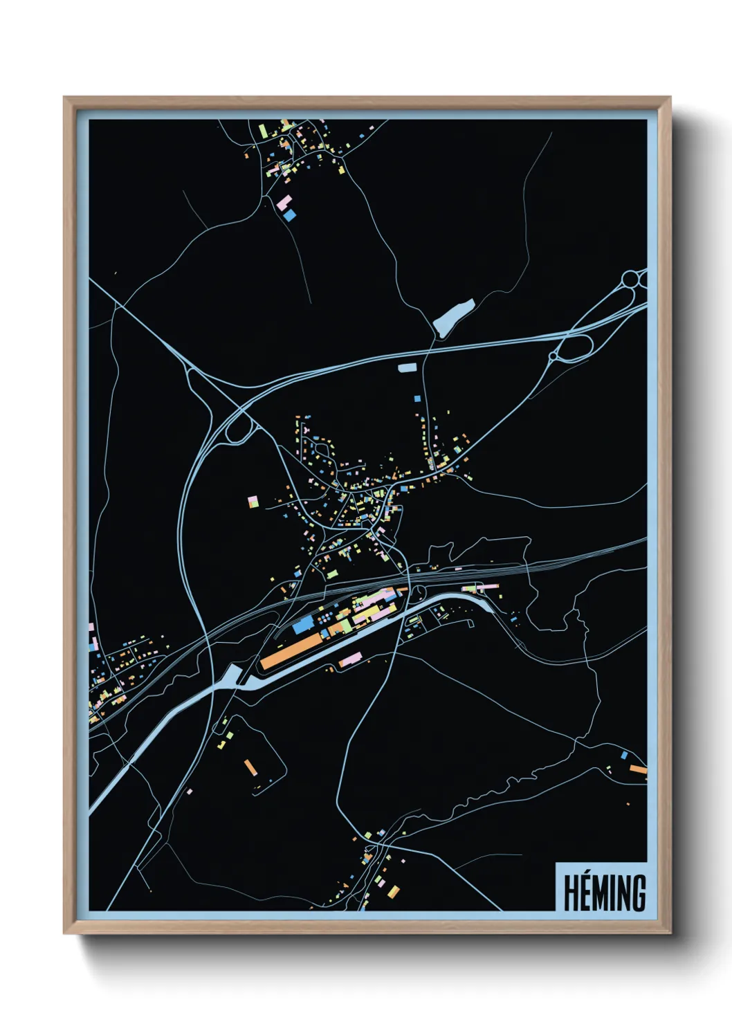 Une affiche de carte sur Héming