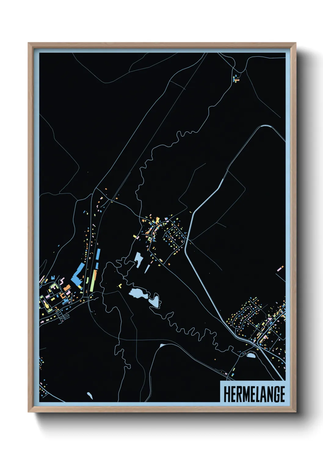 Une affiche de carte sur Hermelange