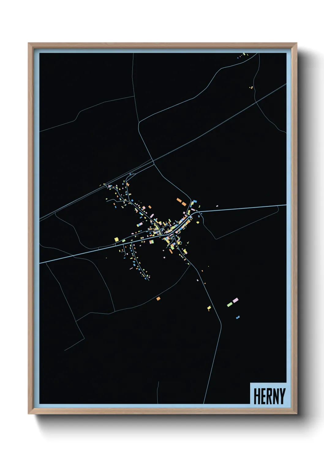 Une affiche de carte sur Herny