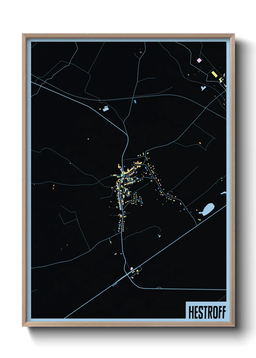 Une affiche de carte sur Hestroff