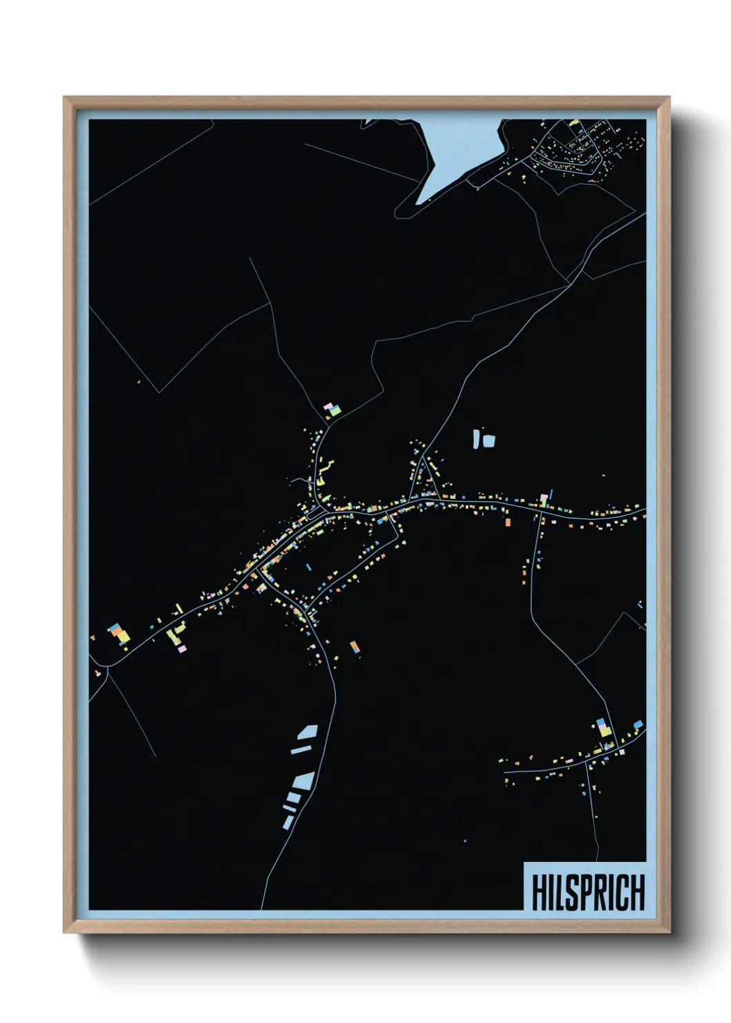 Une affiche de carte sur Hilsprich