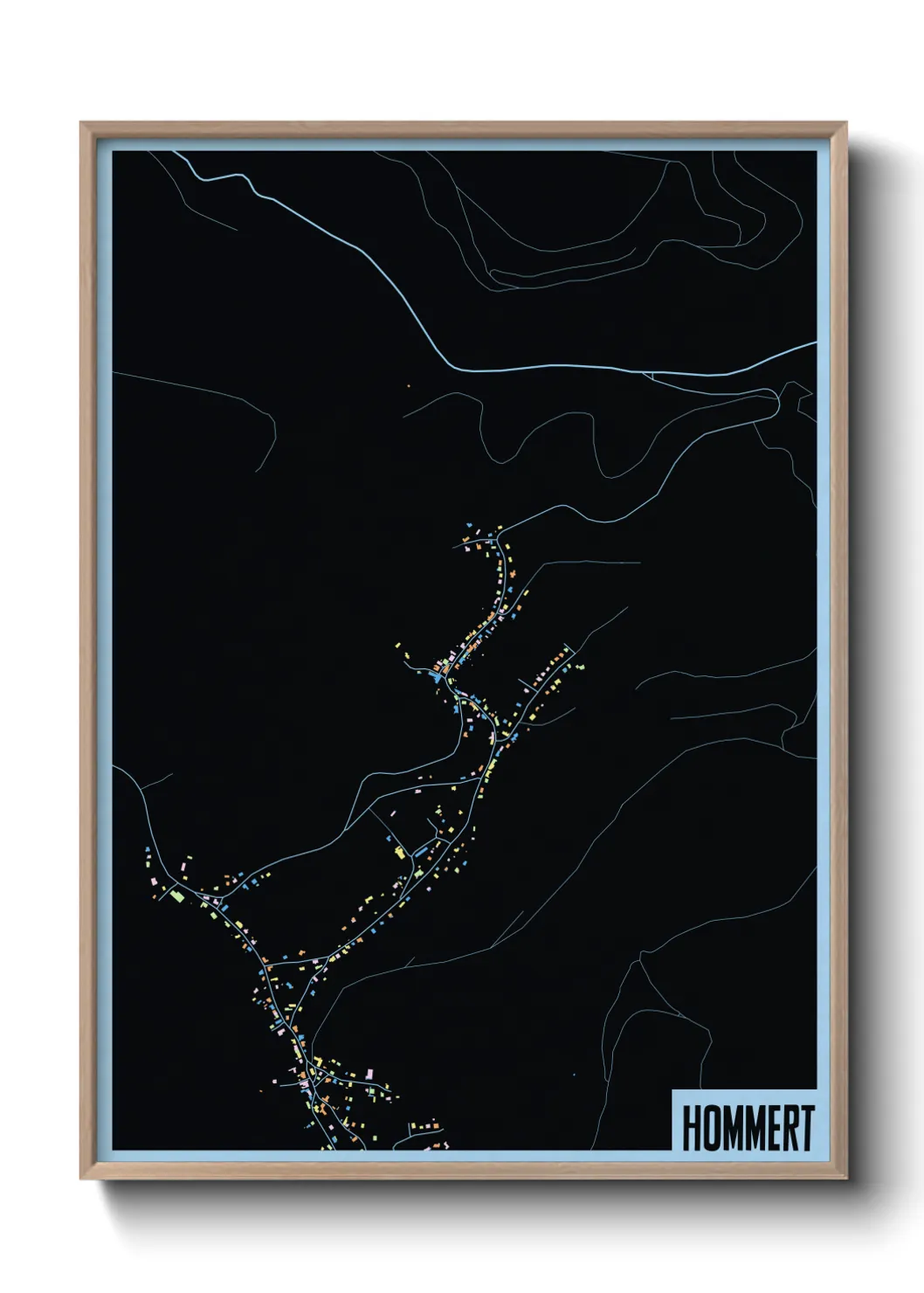 Une affiche de carte sur Hommert