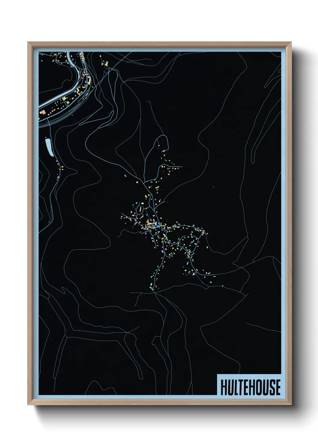 Une affiche de carte sur Hultehouse