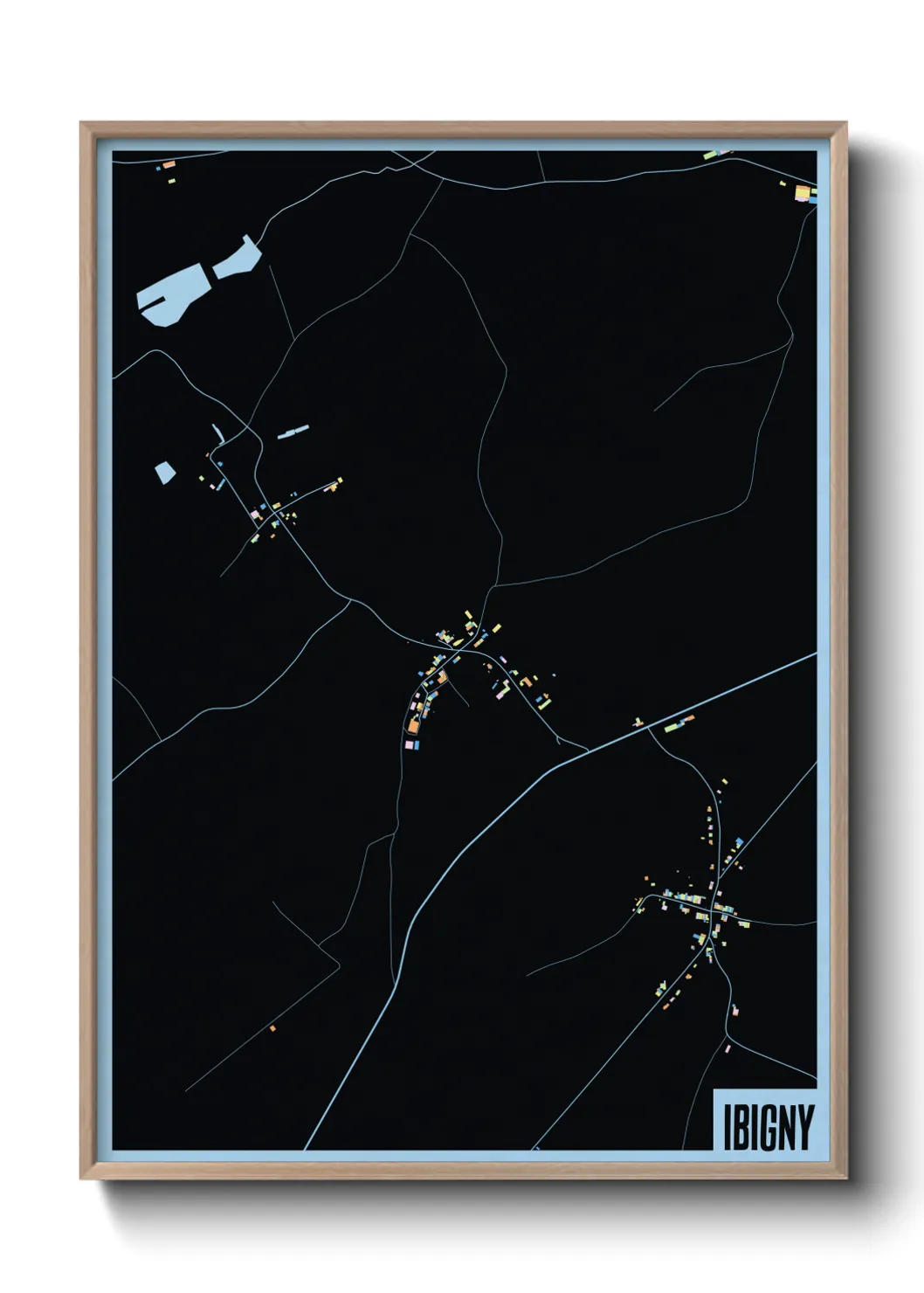 Une affiche de carte sur Ibigny