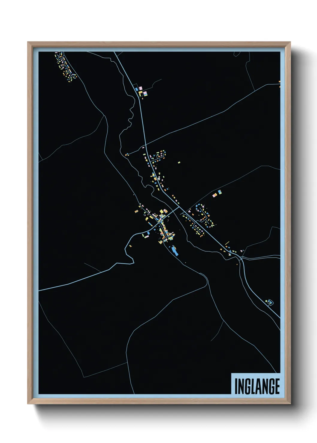 Une affiche de carte sur Inglange