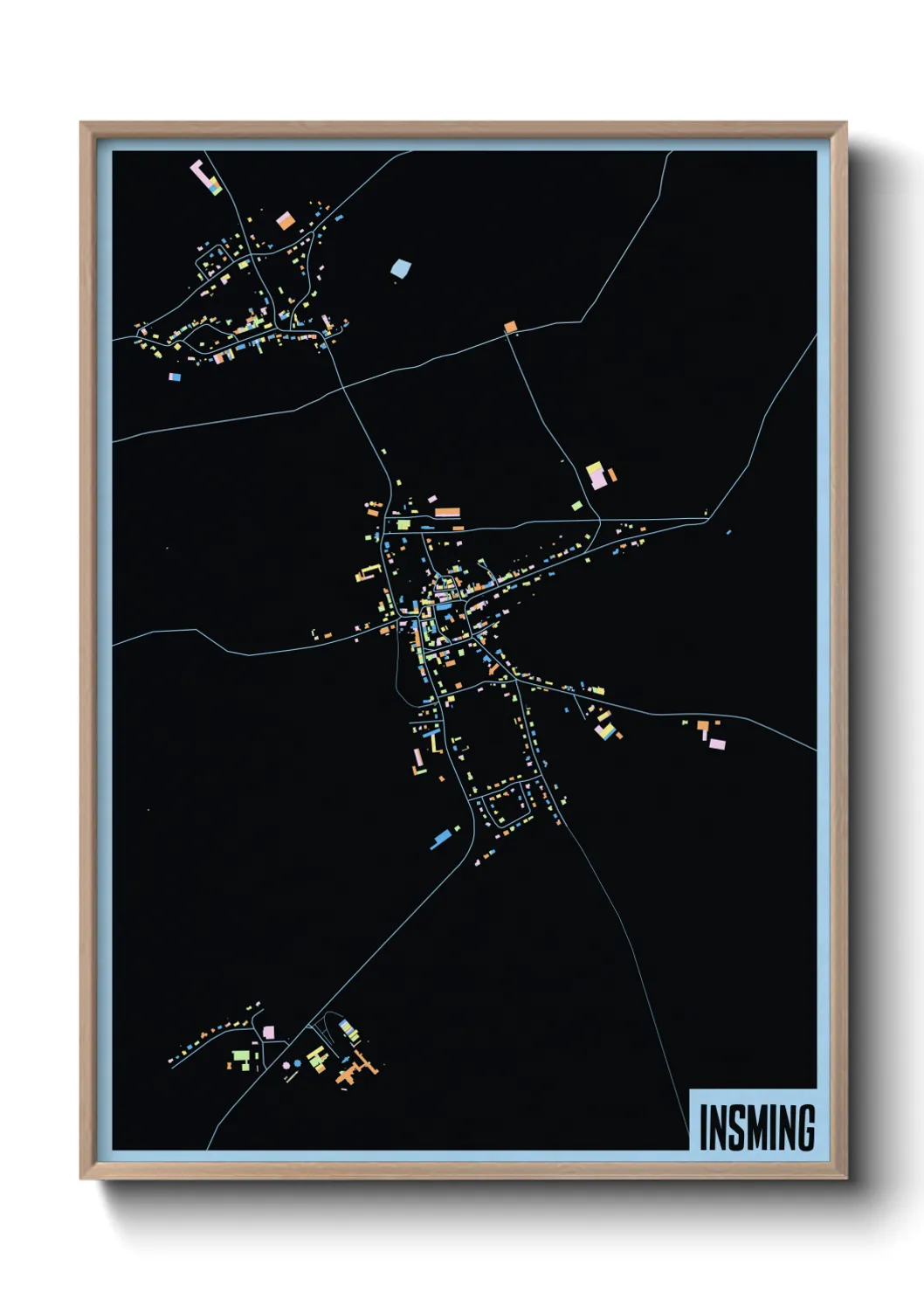 Une affiche de carte sur Insming