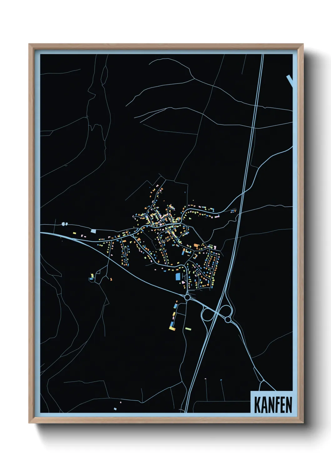 Une affiche de carte sur Kanfen