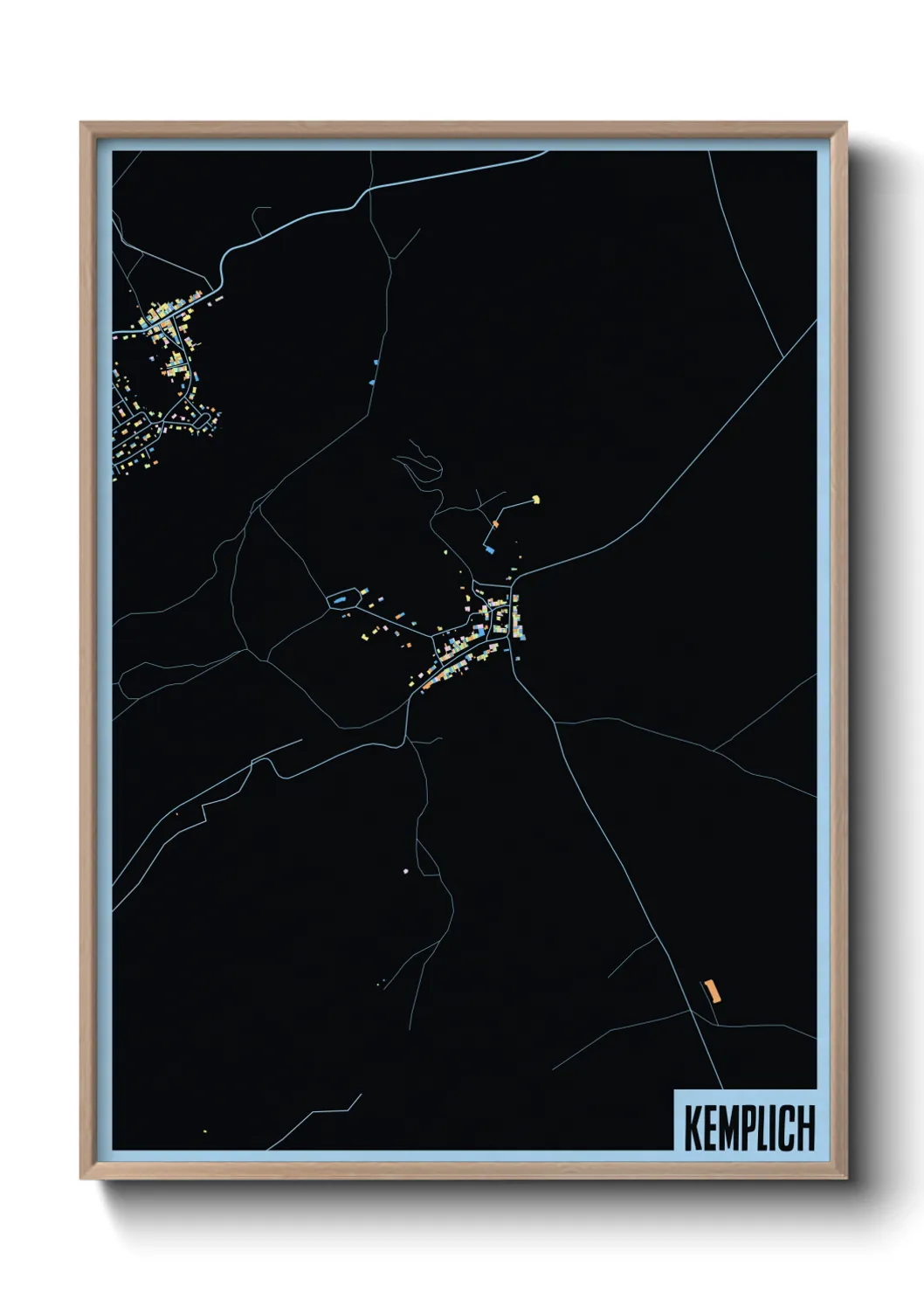 Une affiche de carte sur Kemplich