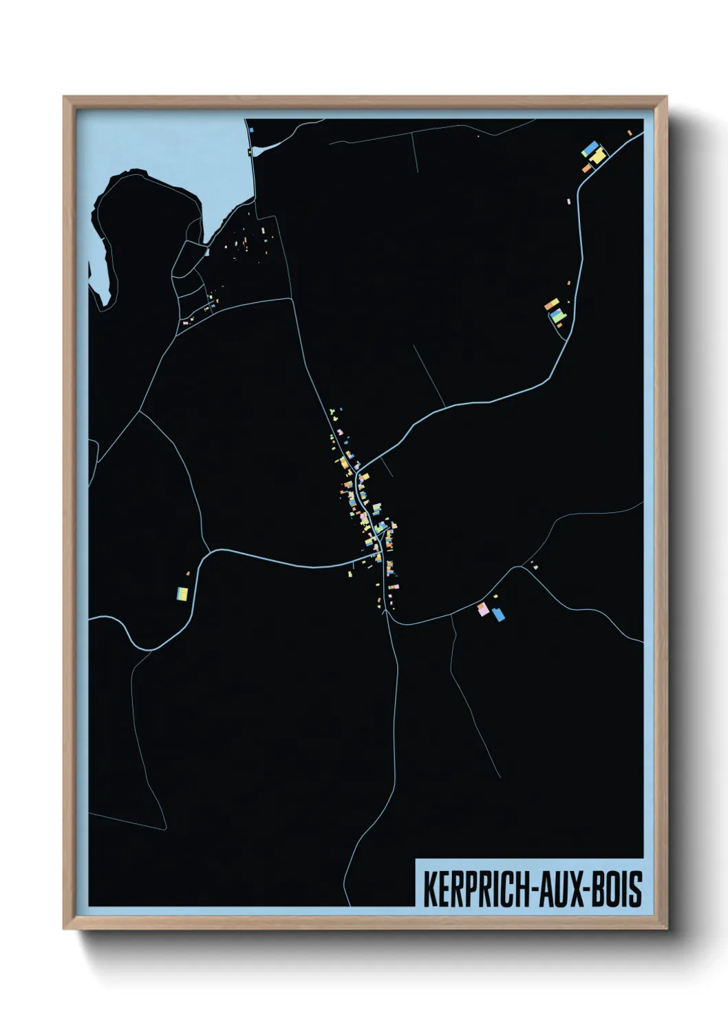 Une affiche de carte sur Kerprich-aux-Bois