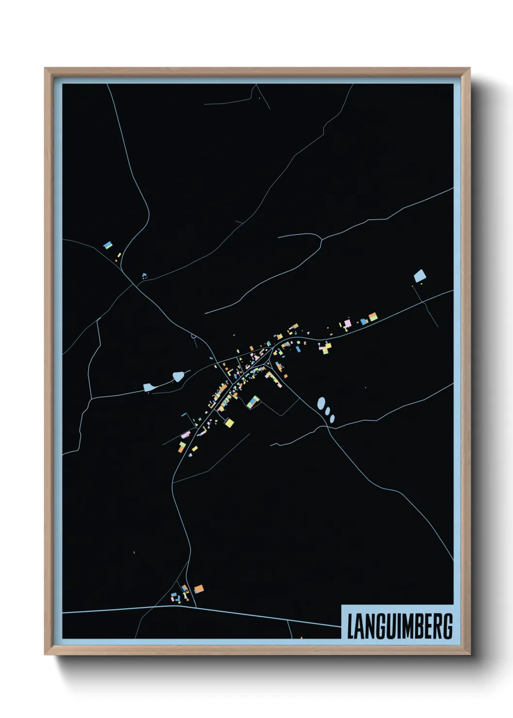 Une affiche de carte sur Languimberg