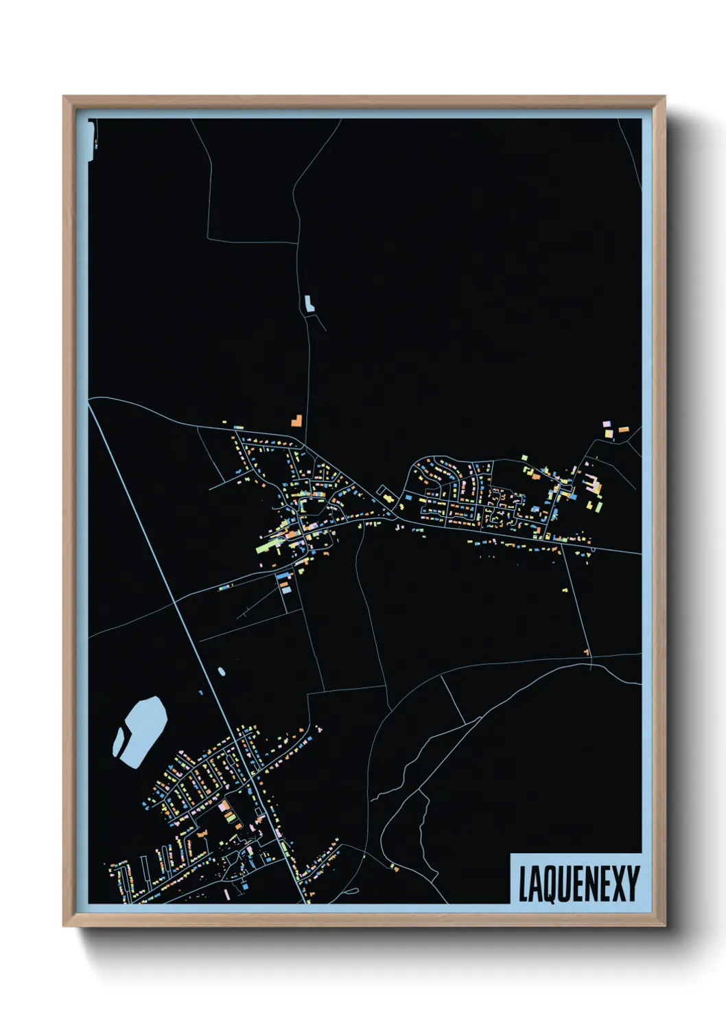 Une affiche de carte sur Laquenexy