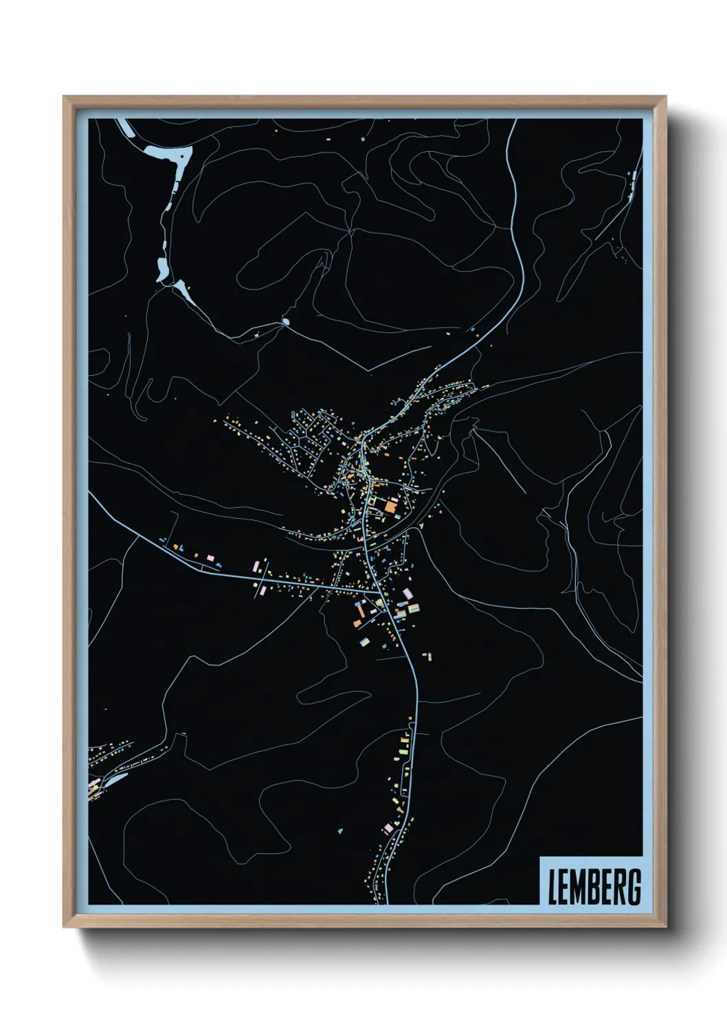 Une affiche de carte sur Lemberg