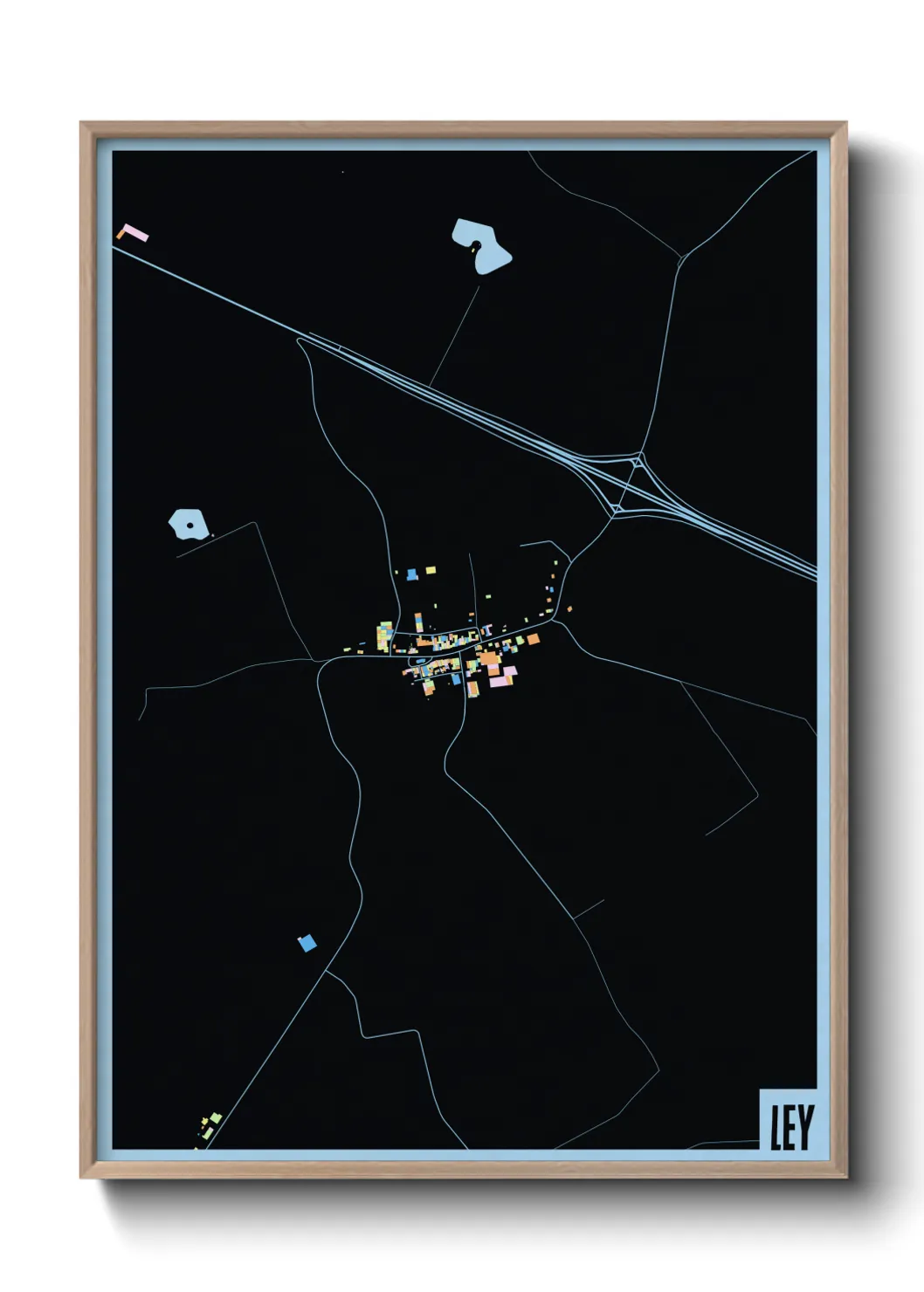 Une affiche de carte sur Ley