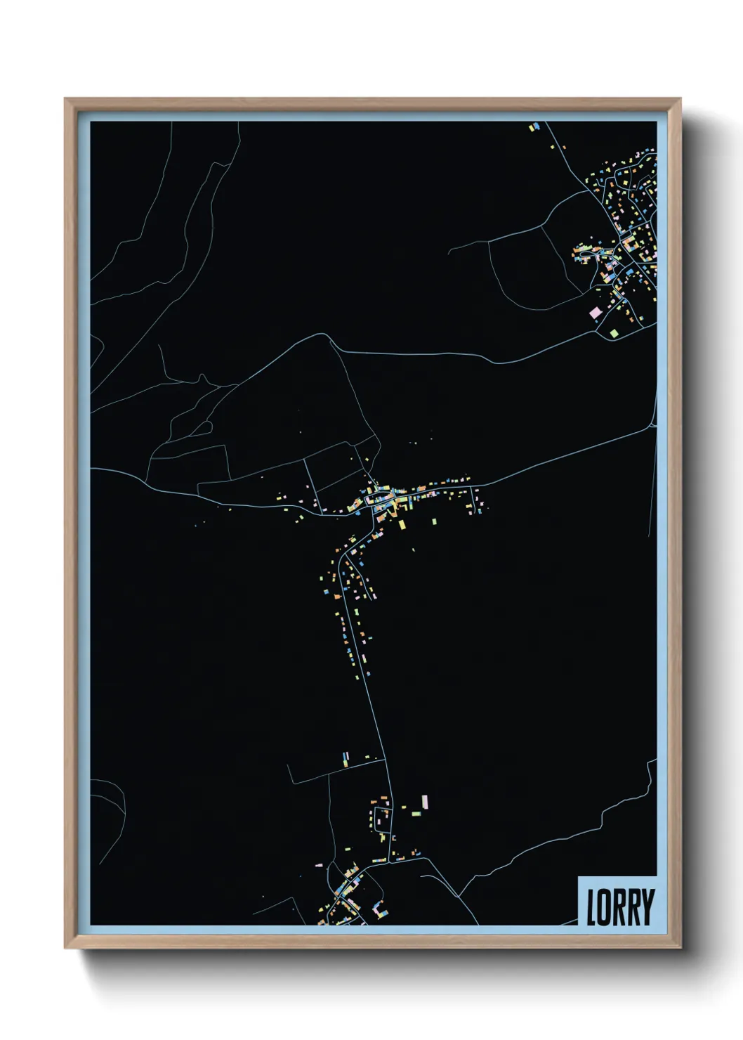 Une affiche de carte sur Lorry