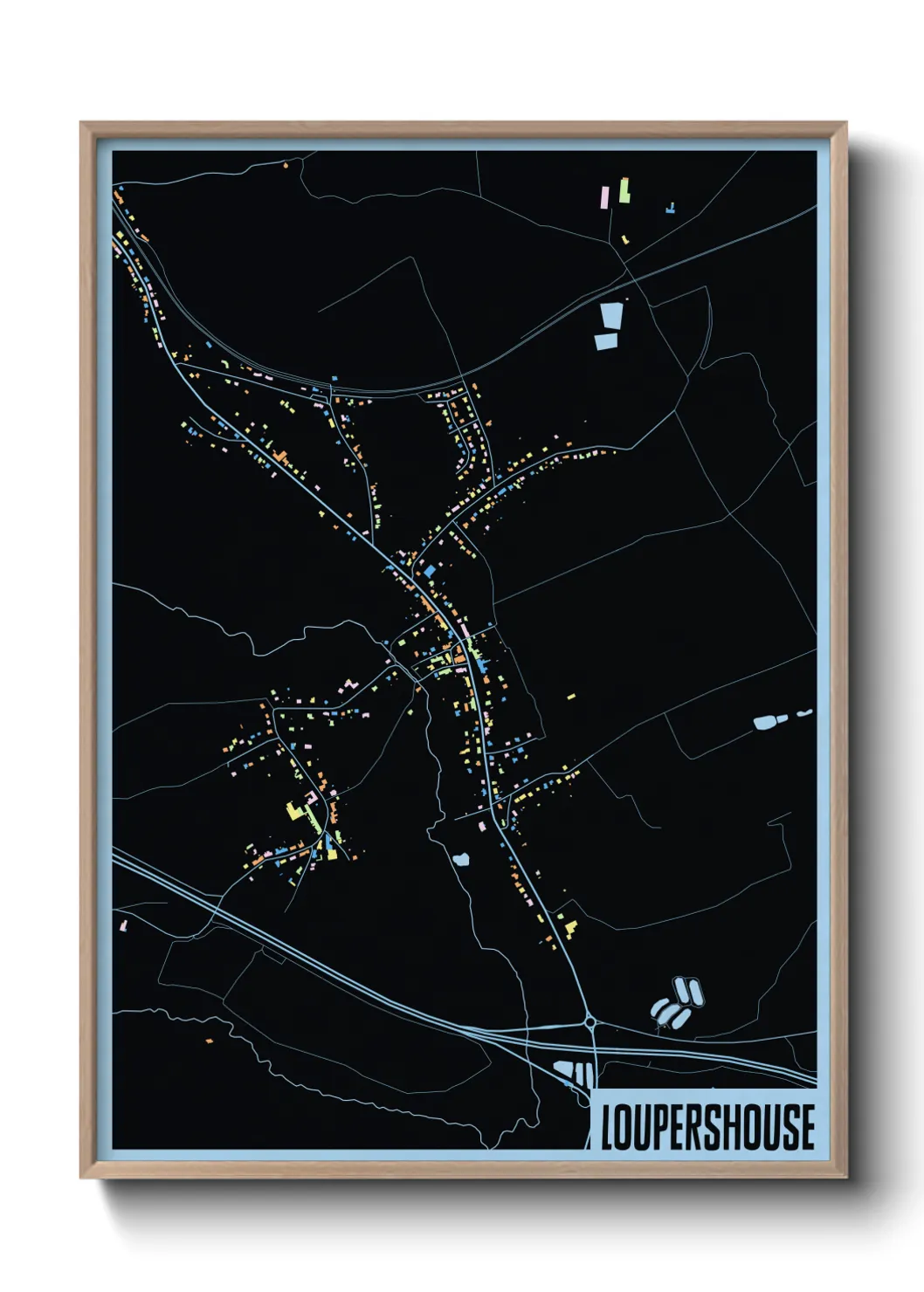 Une affiche de carte sur Loupershouse