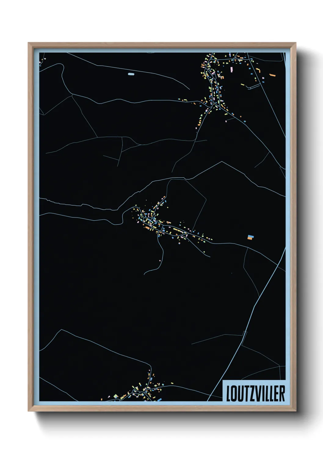 Une affiche de carte sur Loutzviller