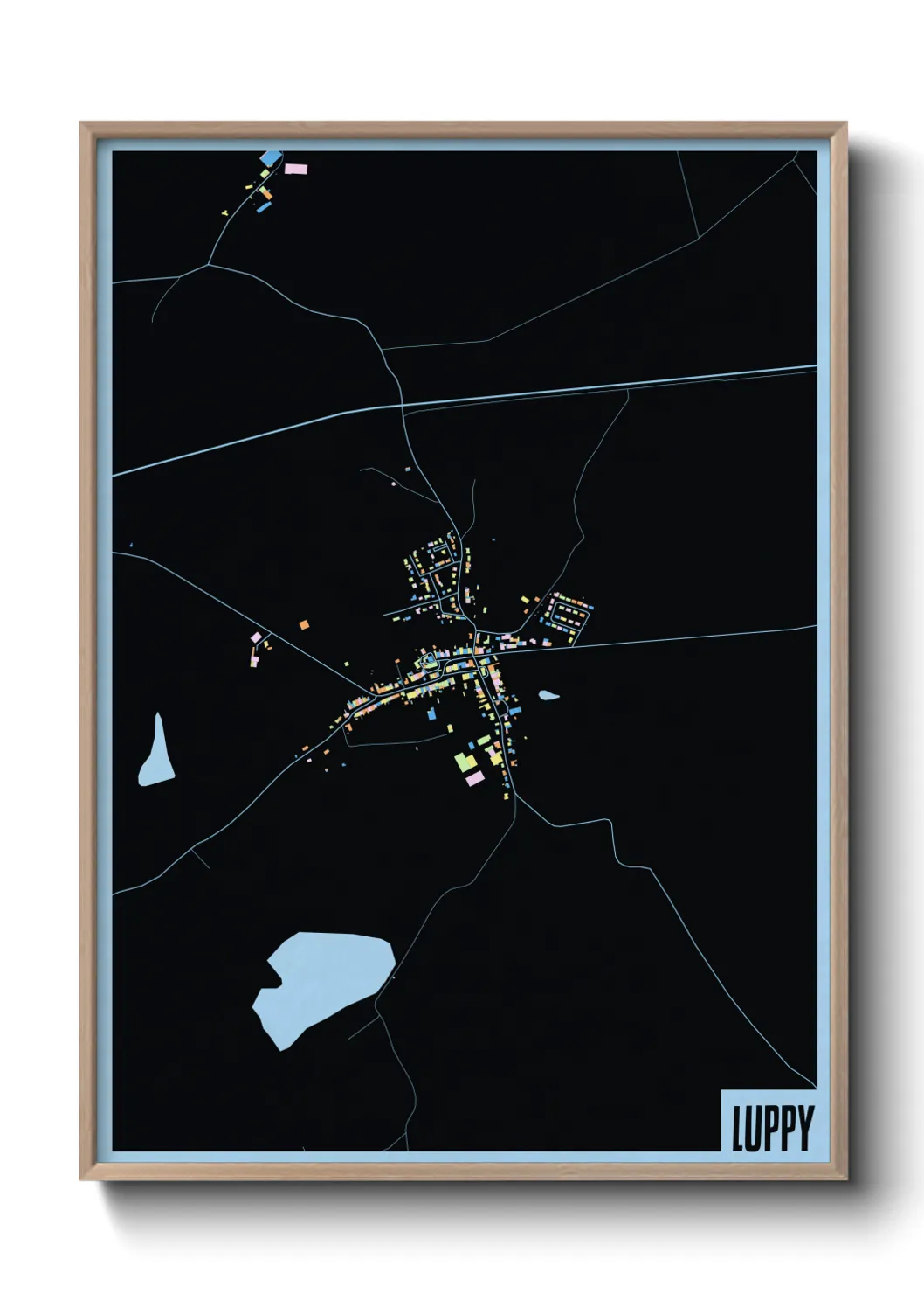 Une affiche de carte sur Luppy