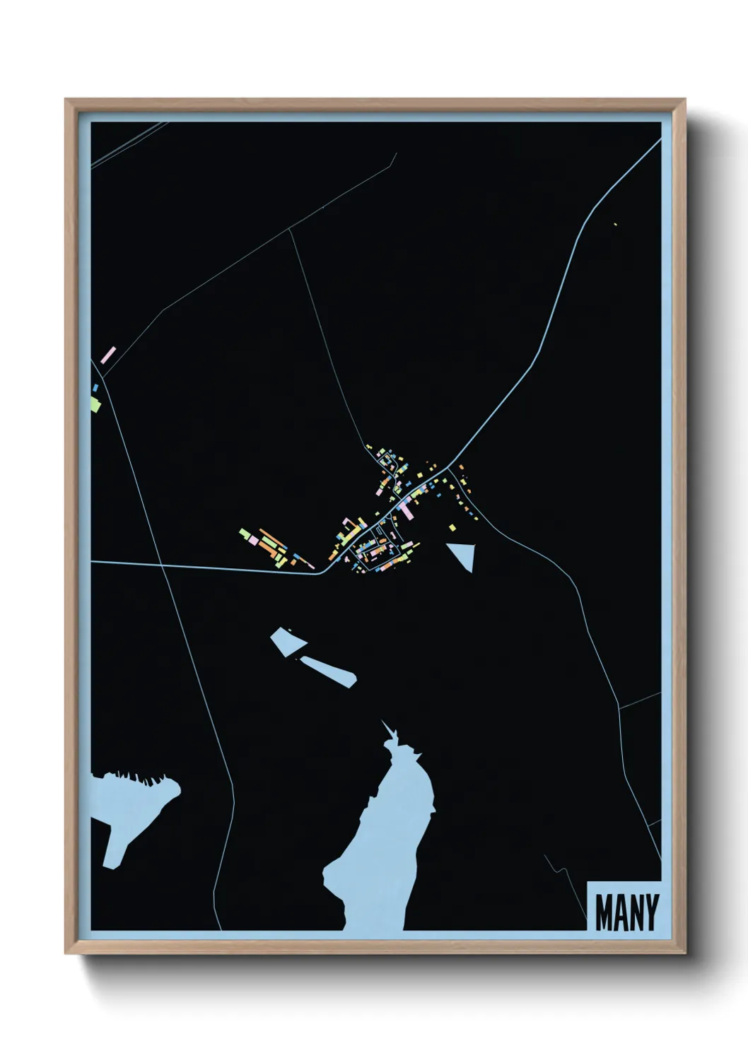 Une affiche de carte sur Many