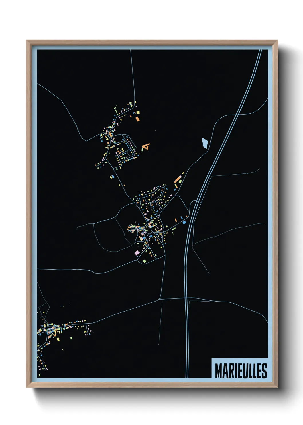 Une affiche de carte sur Marieulles