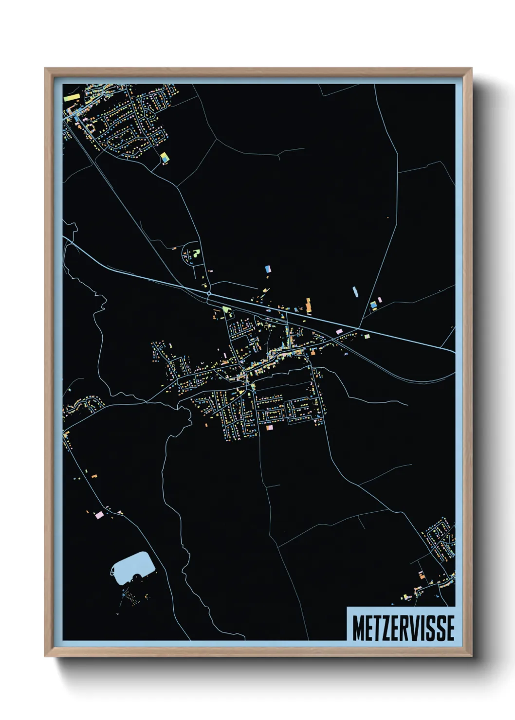 Une affiche de carte sur Metzervisse