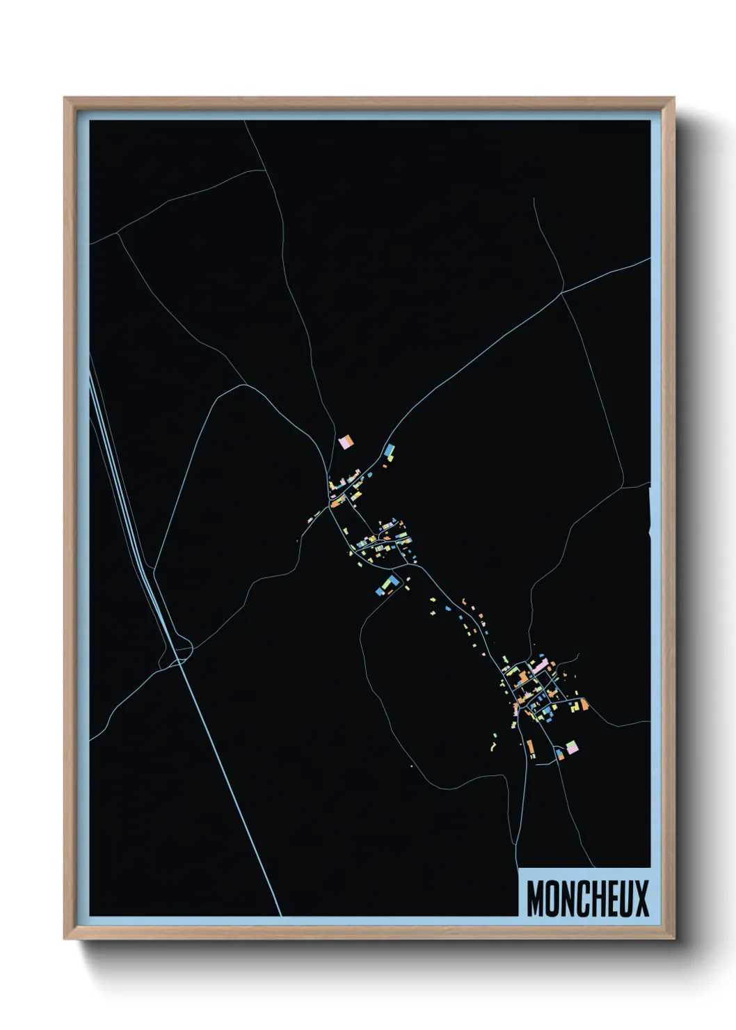 Une affiche de carte sur Moncheux