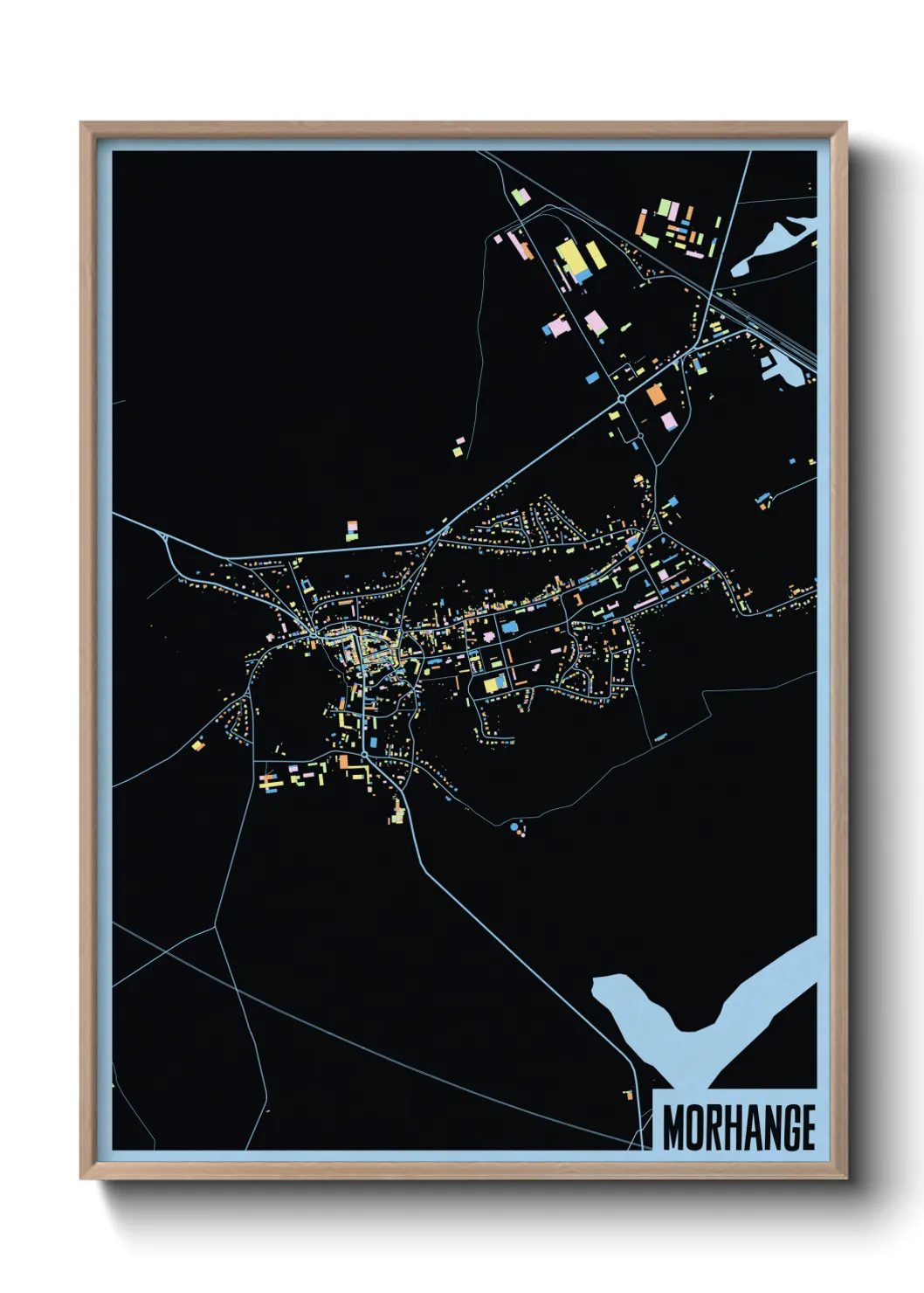 Une affiche de carte sur Morhange