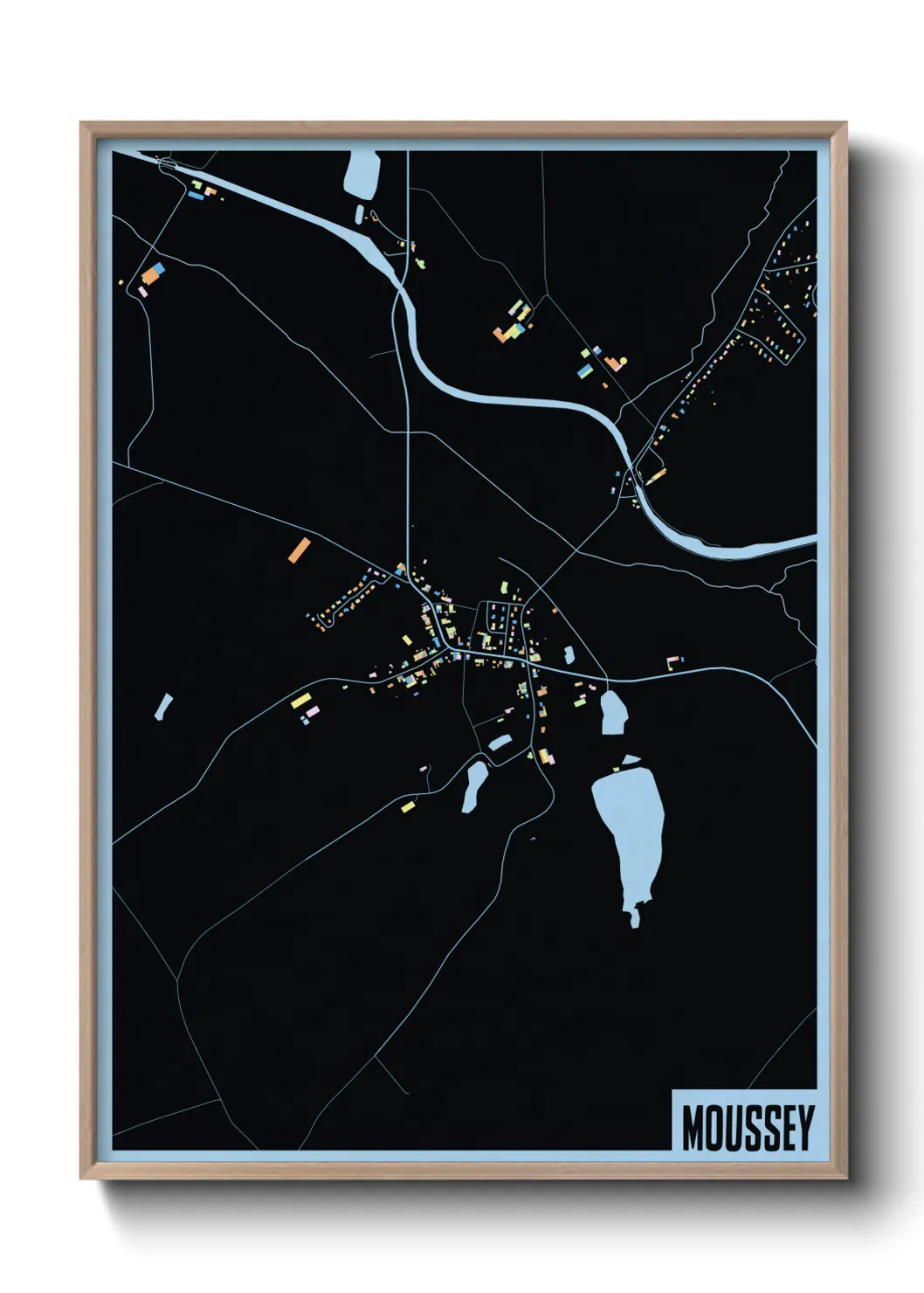 Une affiche de carte sur Moussey