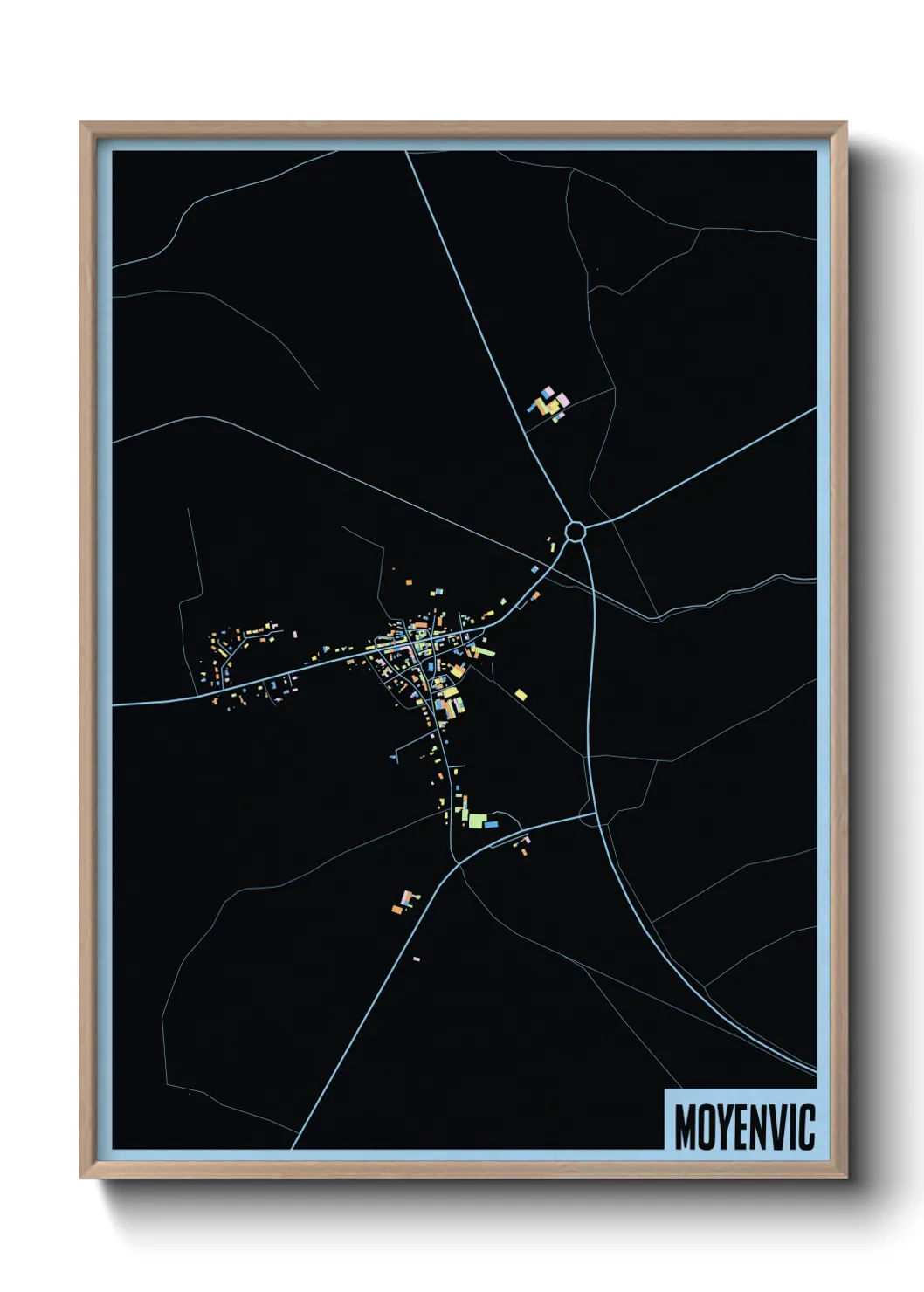 Une affiche de carte sur Moyenvic