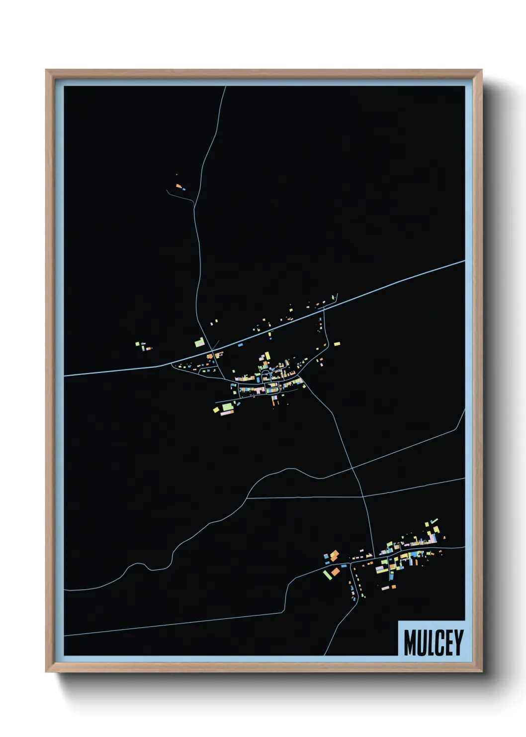 Une affiche de carte sur Mulcey