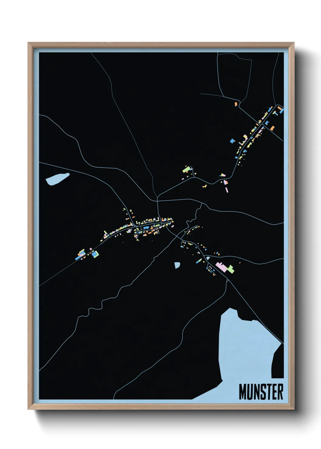 Une affiche de carte sur Munster